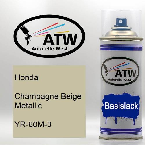 Honda, Champagne Beige Metallic, YR-60M-3: 400ml Sprühdose, von ATW Autoteile West.